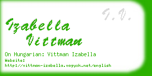 izabella vittman business card